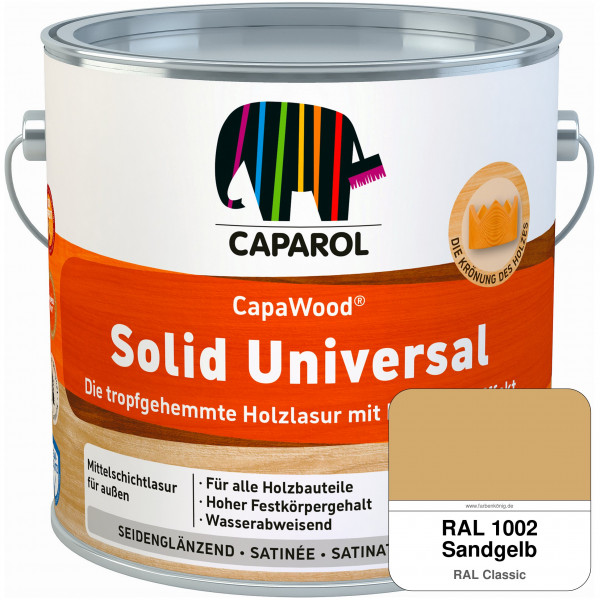 CapaWood® Solid Universal (RAL 1002 Sandgelb) - ersetzt Capadur UniversalLasur