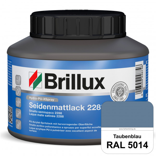 Hydro-PU-XSpray Seidenmattlack 2288 (RAL 5014 Taubenblau) hochwertiger Lack speziell für das XVLP-Sp
