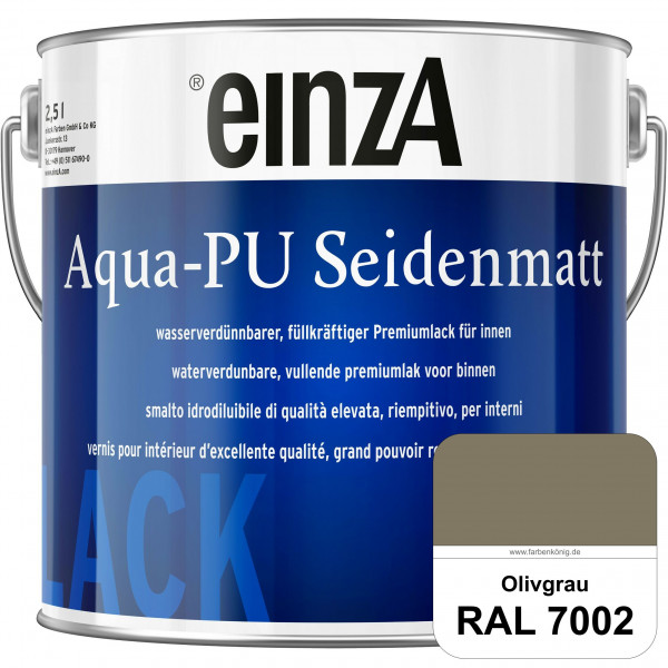 einzA Aqua-PU seidenmatt (RAL 7002 Olivgrau) wasserverdünnbarer Premiumlack für innen