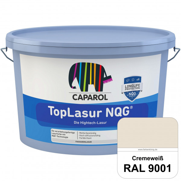 TopLasur NQG® (RAL 9001 Cremeweiß) Verarbeitungsfertige Lasur auf Basis der Nano-Quarz-Gitter Techno