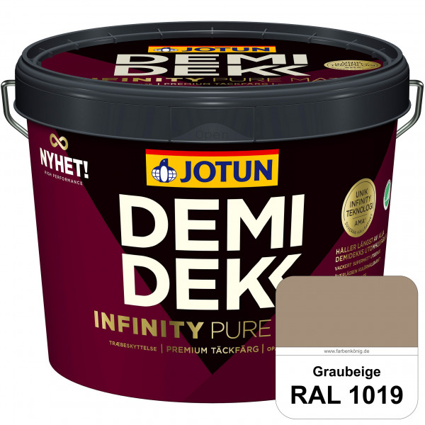 DEMIDEKK Infinity Pure Mat (ehemals Demidekk Ultimate Helmatt) - Deckende, matte Holzfarbe (RAL 1019