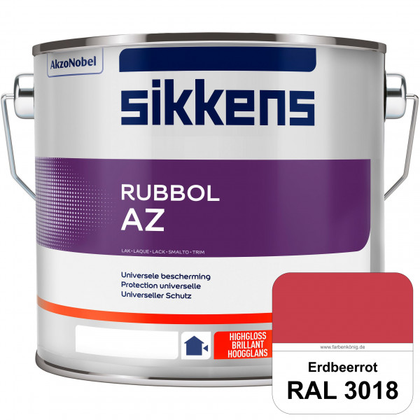 Rubbol AZ (RAL 3018 Erdbeerrot) Hochwertiger, universeller Hochglanzlack (lösemittelhaltig) außen