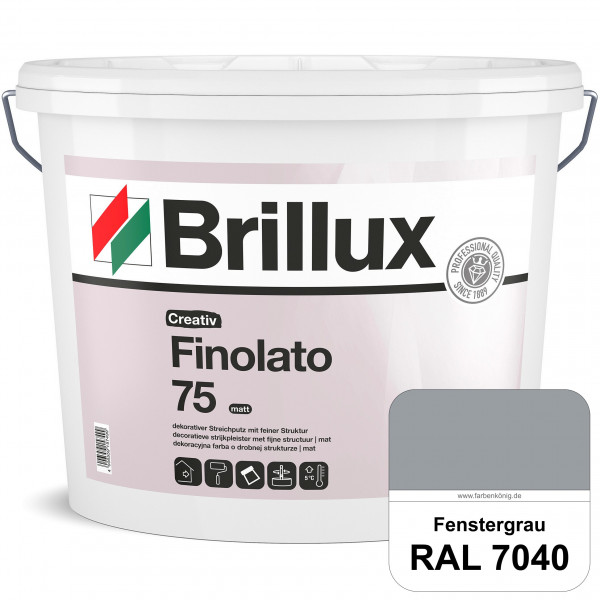 Creativ Finolato 75 (RAL 7040 Fenstergrau) Verarbeitungsfertige, quarzgefüllte Dispersionsfarbe für