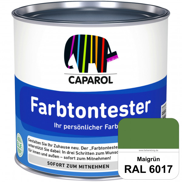 Farbtontester (RAL 6017 Maigrün) Individuell abgetönte Dispersionsfarbe zum Anlegen von Farbtonmuste