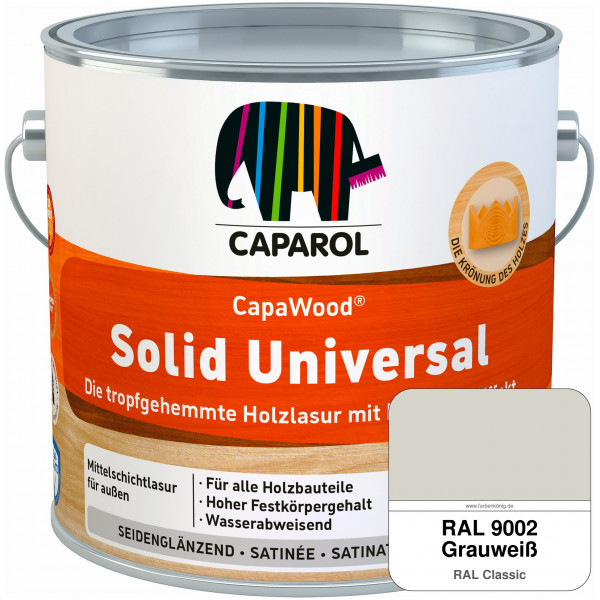 CapaWood® Solid Universal (RAL 9002 Grauweiß) - ersetzt Capadur UniversalLasur