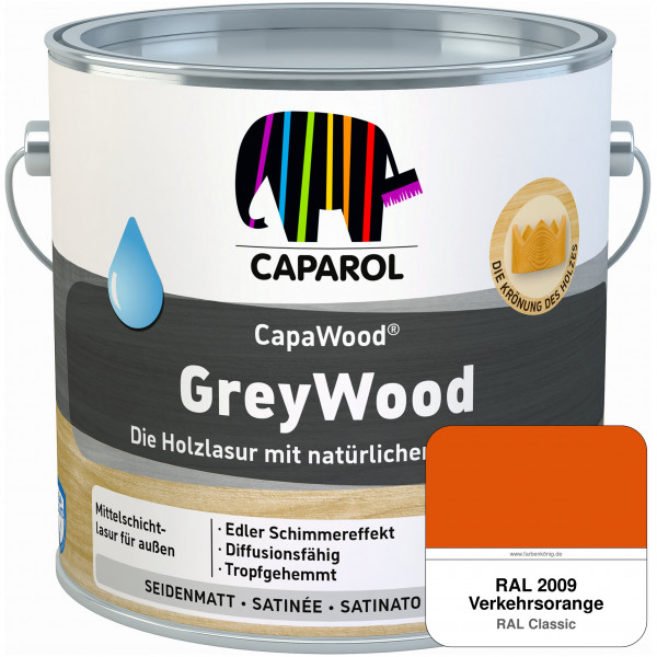 CapaWood® GreyWood (RAL 2009 Verkehrsorange) - ersetzt Capadur GreyWood