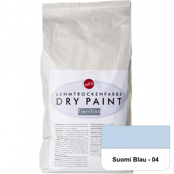 DRY-PAINT Lehmtrockenfarbe - Suomi Blau - 04