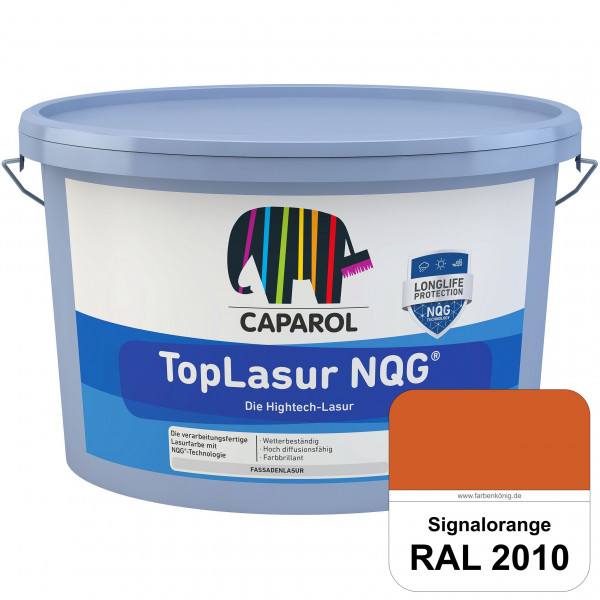 TopLasur NQG® (RAL 2010 Signalorange) Verarbeitungsfertige Lasur auf Basis der Nano-Quarz-Gitter Tec