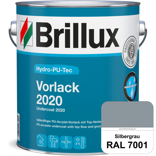 Hydro-PU-Tec Vorlack 2020 (RAL 7001 Silbergrau) hochwertiger Vorlack für grundierte bzw. gespachtelt