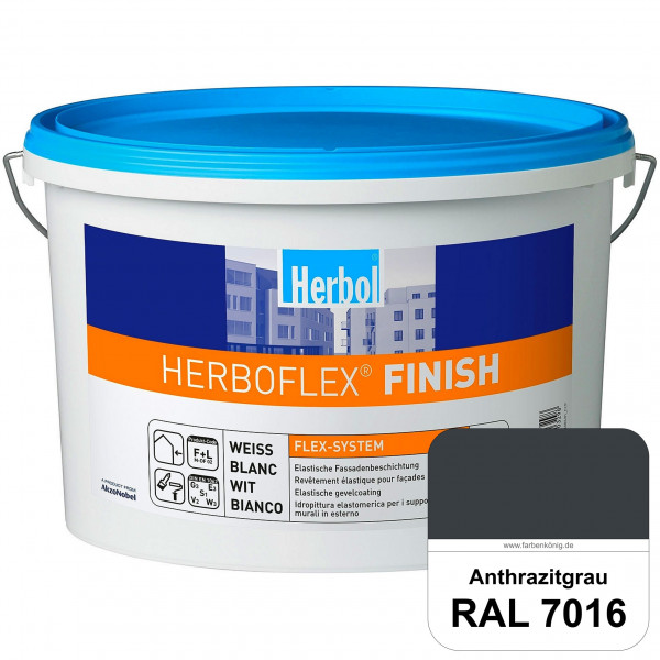 Herboflex Finish Matt (RAL 7016 Anthrazitgrau) Matte, systemgerechte Fassadenfarbe zur Risssanierung