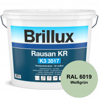 Rausan KR K3 3517 (RAL 6019 Weißgrün) Organisch gebundener Kratzputz für wetterbeständige Oberfläche