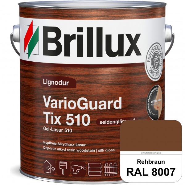 Lignodur VarioGuard Tix 510 (Gel-Lasur 510) RAL 8007 Rehbraun