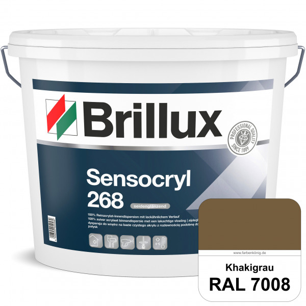 Sensocryl ELF 268 (RAL 7008 Khakigrau) hochwertige seidenglänzende & strapazierfähige Reinacrylat-In