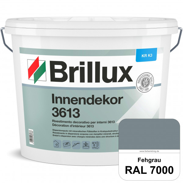 Innendekor ELF KR-K3 3613 (RAL 7000 Fehgrau) Kratzputz nach zur Erzielung dekorativer und strapazier