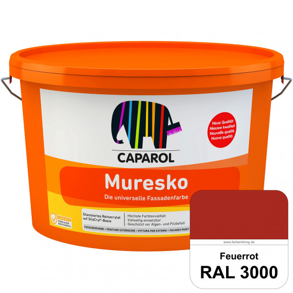Muresko (RAL 3000 Feuerrot) Silanisierte Reinacrylat-Fassadenfarbe auf SilaCryl®-Basis