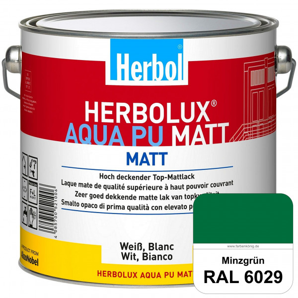 Herbolux Aqua PU Matt (RAL 6029 Minzgrün) Top-PU-Mattlack auf Wasserbasis (Innen)