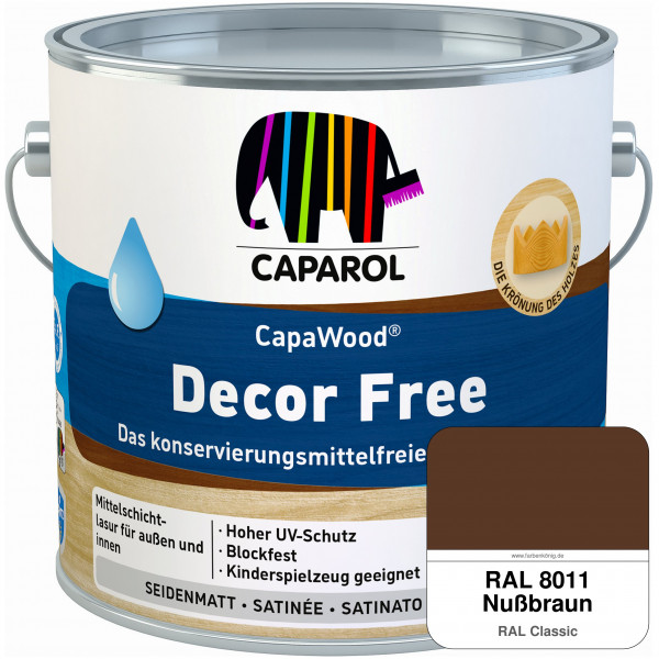 CapaWood® Decor Free (RAL 8011 Nussbraun) - ersetzt Capadur DecorLasur KF