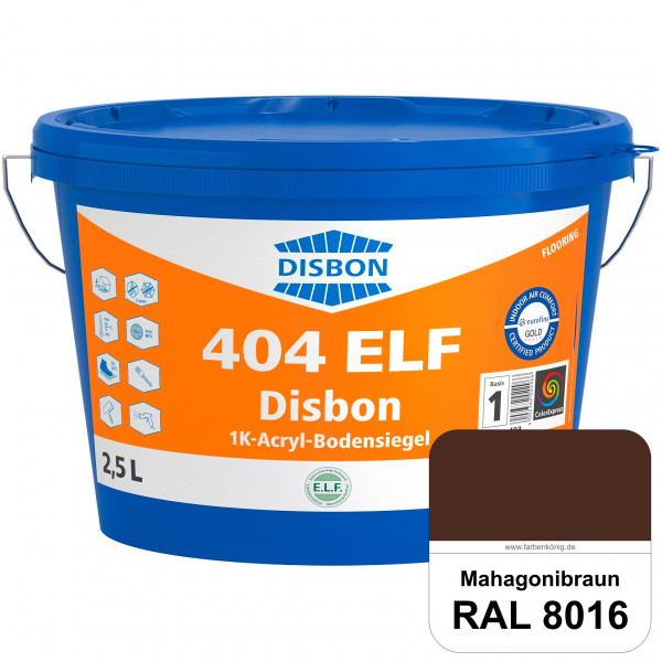 Disbon 404 ELF 1K-Acryl-Bodensiegel (RAL 8016 Mahagonibraun) 1K PU-verstärkte, emissions- und lösemi