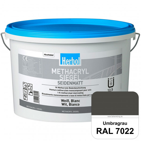 Methacryl Siegel (RAL 7022 Umbragrau) seidenmatte 1K-Beschichtung Böden (Innen & Außen)