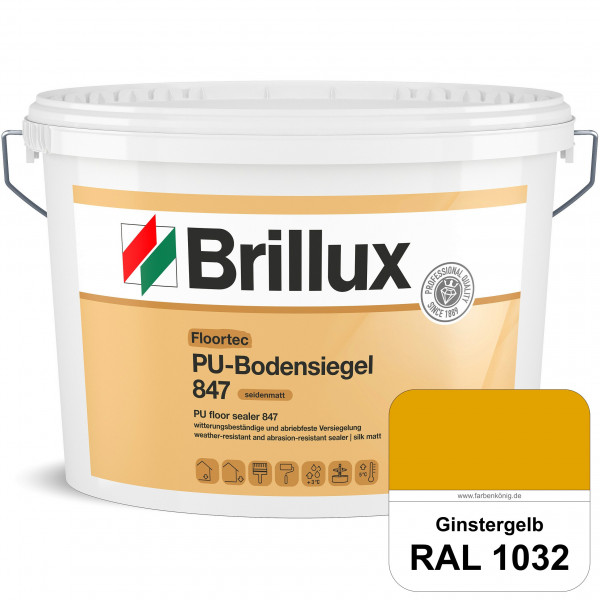 Floortec PU-Bodensiegel ELF 847 (RAL 1032 Ginstergelb) seidenmatt, witterungsbeständig, außen & inne
