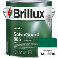 SolvoGuard 885 (RAL 6016 Türkisgrün) deckende oder lasierende seidenmatte Alkydharz-Holzfarbe für au