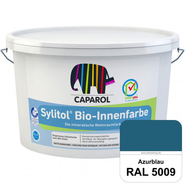 Sylitol® Bio-Innenfarbe (RAL 5009 Azurblau) Innenfarbe auf Silikatbasis  für Allergiker