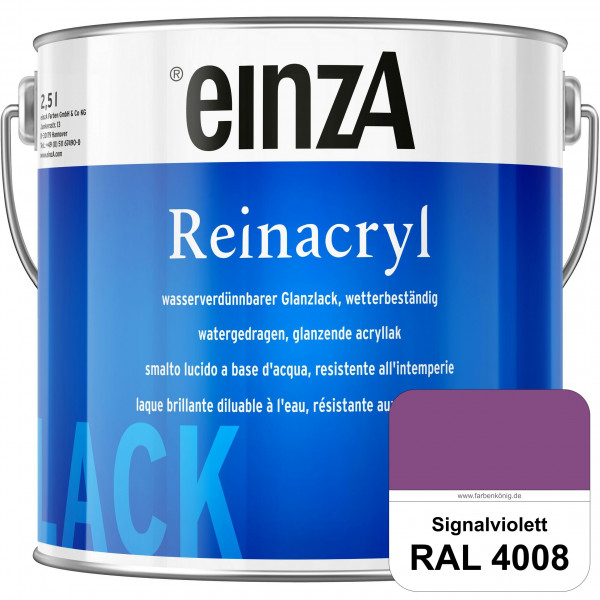 einzA Reinacryl (RAL 4008 Signalviolett) wetterbeständige glänzende Acryl-PU-Lackfarbe