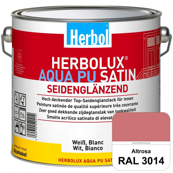 Herbolux Aqua PU Satin (RAL 3014 Altrosa) Wasserverdünnbarer Top-PU-Seidenglanzlack (Innen)