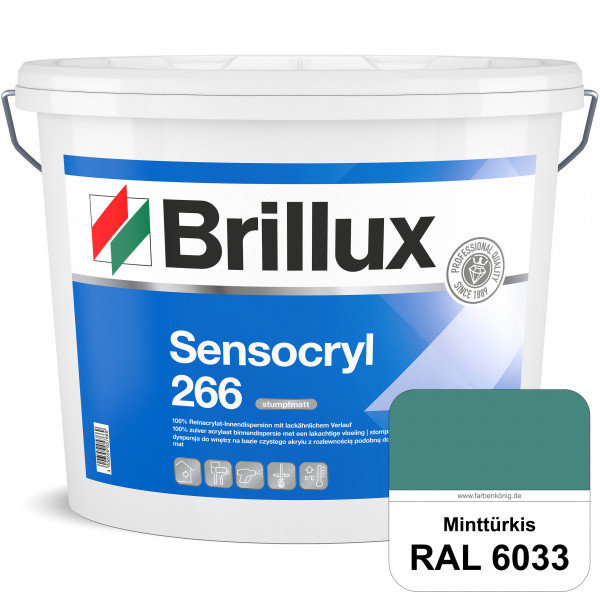 Sensocryl ELF 266 (RAL 6033 Minttürkis) stumpfmatte hochwertige Reinacrylat-Innendispersion für Artz