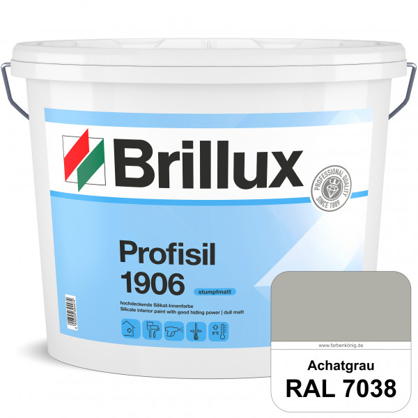 Profisil 1906 Silikat-Innenfarbe (RAL 7038 Achatgrau) stumpfmatte Innenfarbe für Allergiker nach DIN