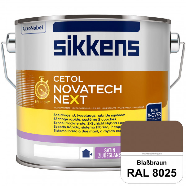 Cetol Novatech neXt (RAL 8025 Blassbraun) Schnelltrocknende Hybrid-Lasur mit höchster Wetterbeständi