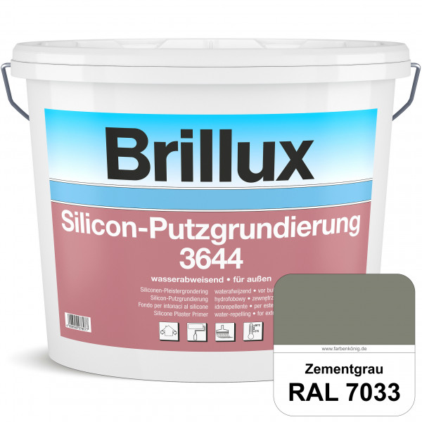 Silicon-Putzgrundierung 3644 (RAL 7033 Zementgrau) Haftvermittelnde & quarzhaltige Grundierfarbe auf