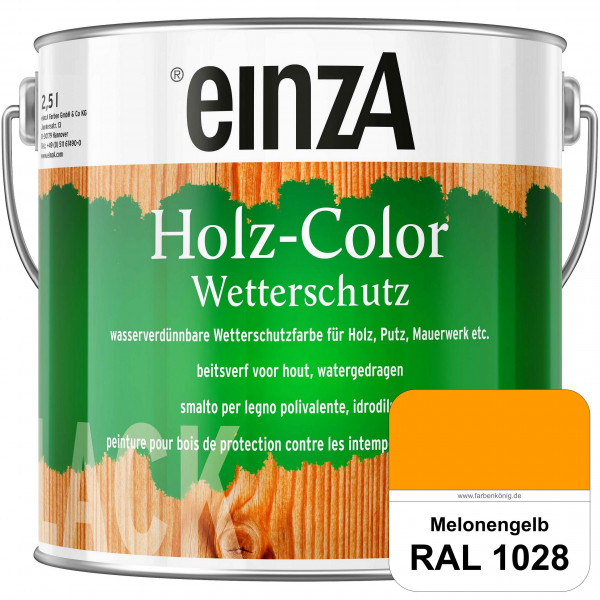 einzA Holz-Color (RAL 1028 Melonengelb) Wetterschutzfarbe für außen