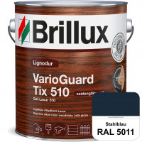 Lignodur VarioGuard Tix 510 (Gel-Lasur 510) RAL 5011 Stahlblau