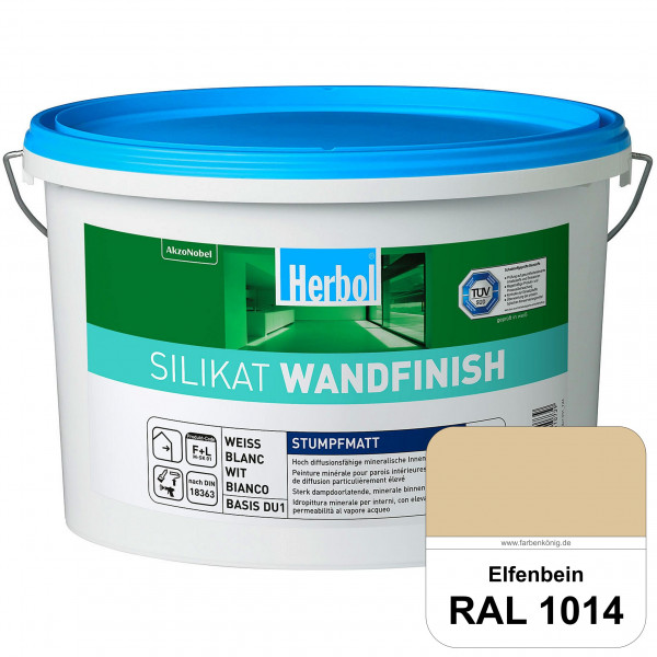 Silikat WandFinish (RAL 1014 Elfenbein) mineralische Wandfarbe für ein gesundes Wohnklima