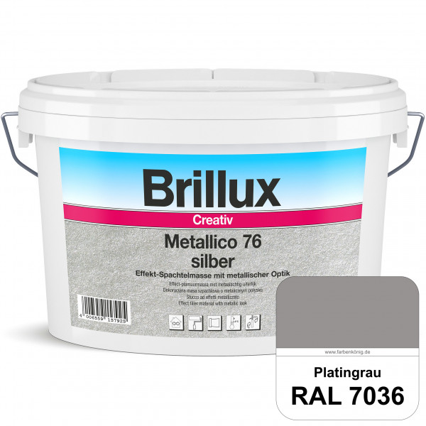 Creativ Metallico 76 (RAL 7036 Platingrau) Effektspachtelmasse für Oberflächen mit metallischer Opti