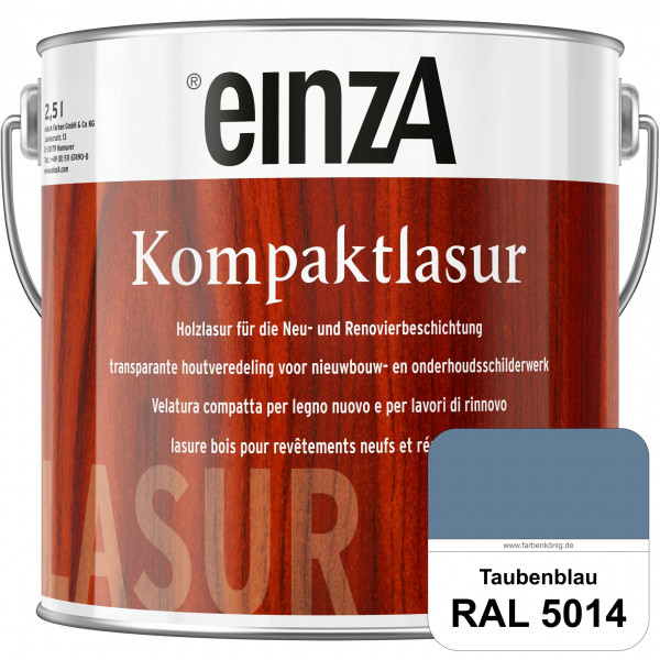 einzA Kompaktlasur (RAL 5014 Taubenblau) Lasuranstrich für den Neu- und Renovieranstrich