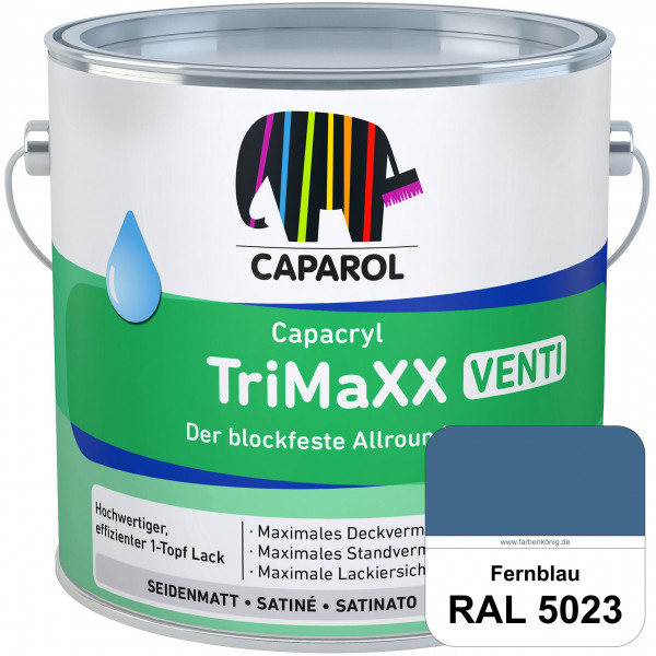 Capacryl TriMaXX Venti (RAL 5023 Fernblau) Der blockfeste Allrounder für Fenster & Türen