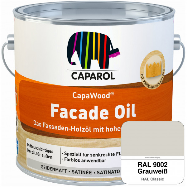 CapaWood® Facade Oil (RAL 9002 Grauweiß)