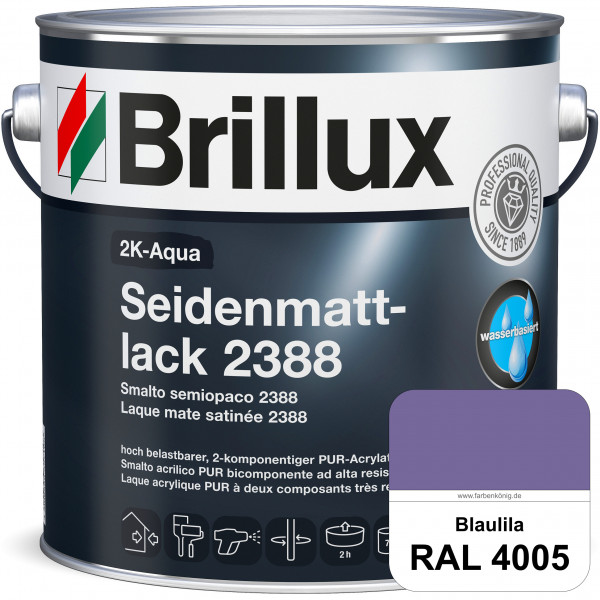 2K-Aqua Seidenmattlack 2388 (RAL 4005 Blaulila) mechanisch und chemisch hoch belastbar für außen & i