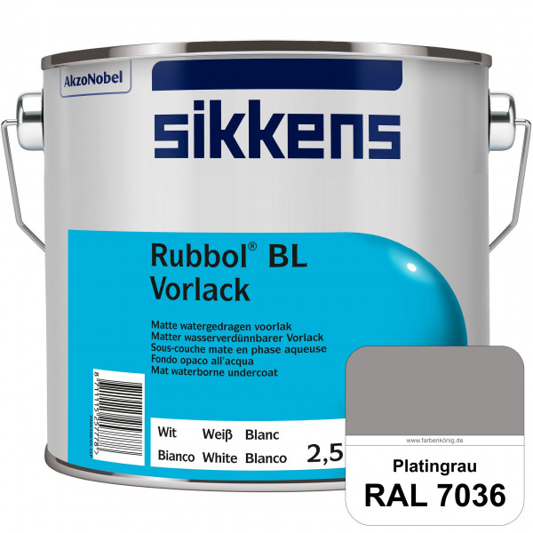 Rubbol BL Vorlack (RAL 7036 Platingrau) Wasserbasierter, matter & umweltschonender Vorlack (innen)