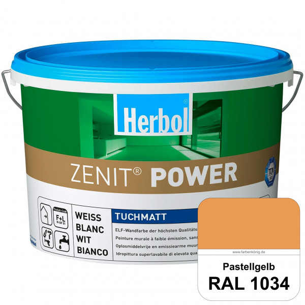 Herbol Zenit Power (RAL 1034 Pastellgelb) Superdeckende ELF-Wandfarbe