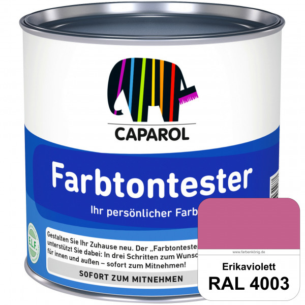 Farbtontester (RAL 4003 Erikaviolett) Individuell abgetönte Dispersionsfarbe zum Anlegen von Farbton