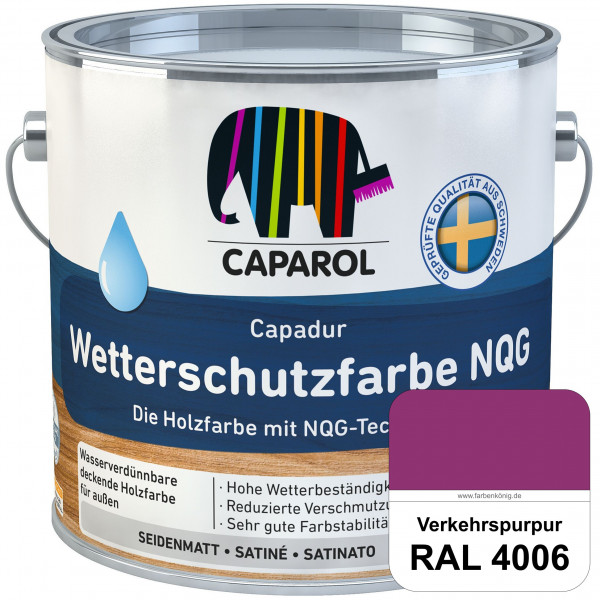 Capadur Wetterschutzfarbe NQG (RAL 4006 Verkehrspurpur) Holzfarbe mit NQG-Technologie wasserbasiert