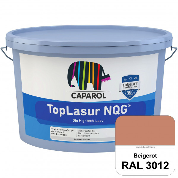 TopLasur NQG® (RAL 3012 Beigerot) Verarbeitungsfertige Lasur auf Basis der Nano-Quarz-Gitter Technol