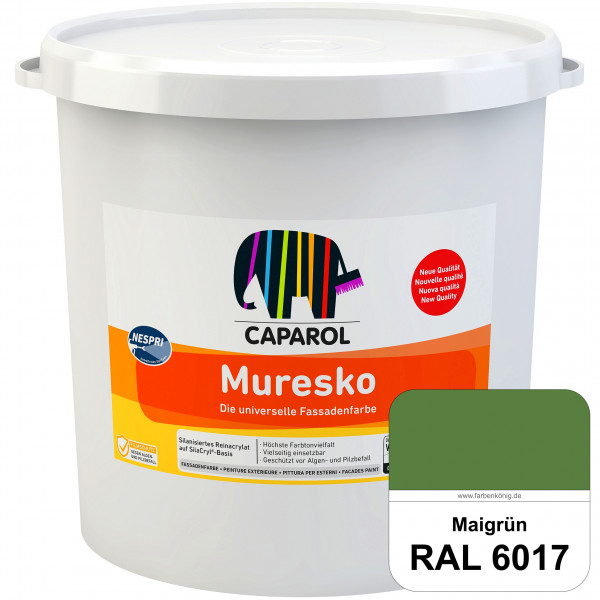 Muresko Nespri (R 30) (RAL 6017 Maigrün) Silanisierte Reinacrylat-Fassadenfarbe auf SilaCryl®-Basis