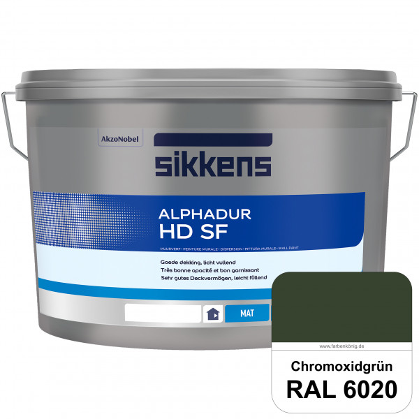 Alphadur HD SF (RAL 6020 Chromoxidgrün) matte hochdeckende waschbeständige Innenwandfarbe