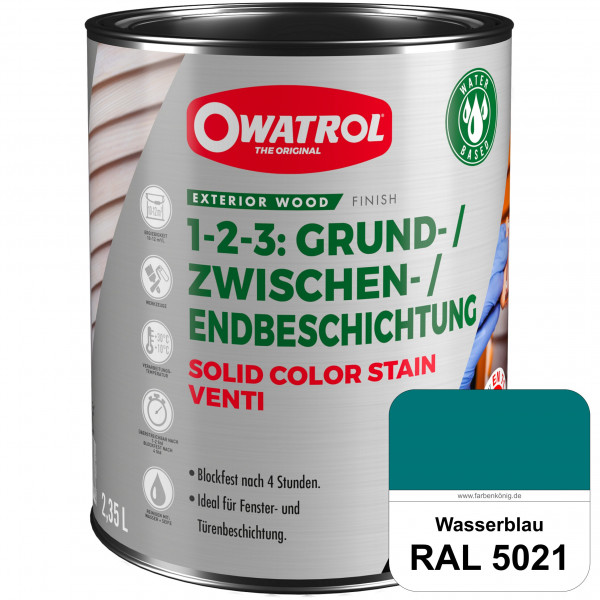 SOLID COLOR STAIN VENTI (RAL 5021 Wasserblau)