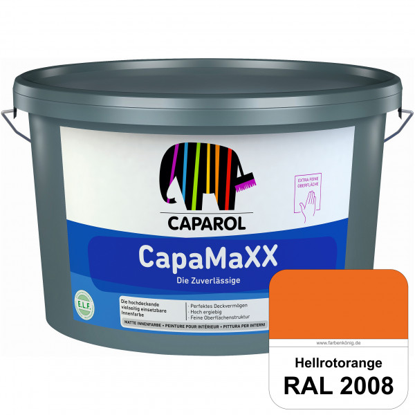 CapaMaXX (RAL 2008 Hellrotorange) tuchmatte Innenfarbe mit hohem Deckvermögen und Ergiebigkeit