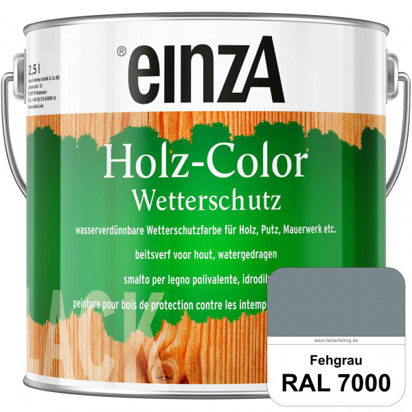 einzA Holz-Color (RAL 7000 Fehgrau) Wetterschutzfarbe für außen